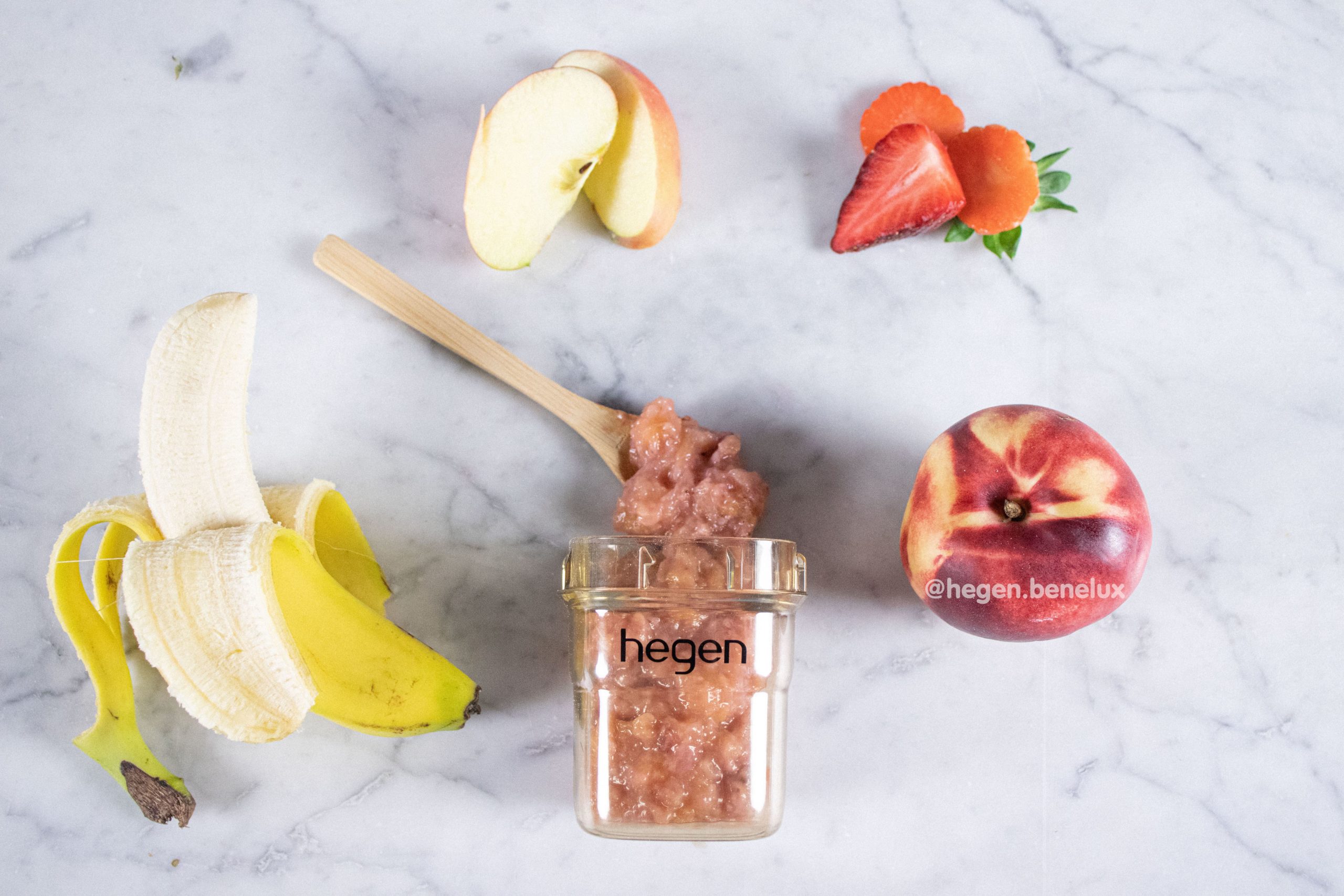Baby recept idee: Zomers perzik fruithapje